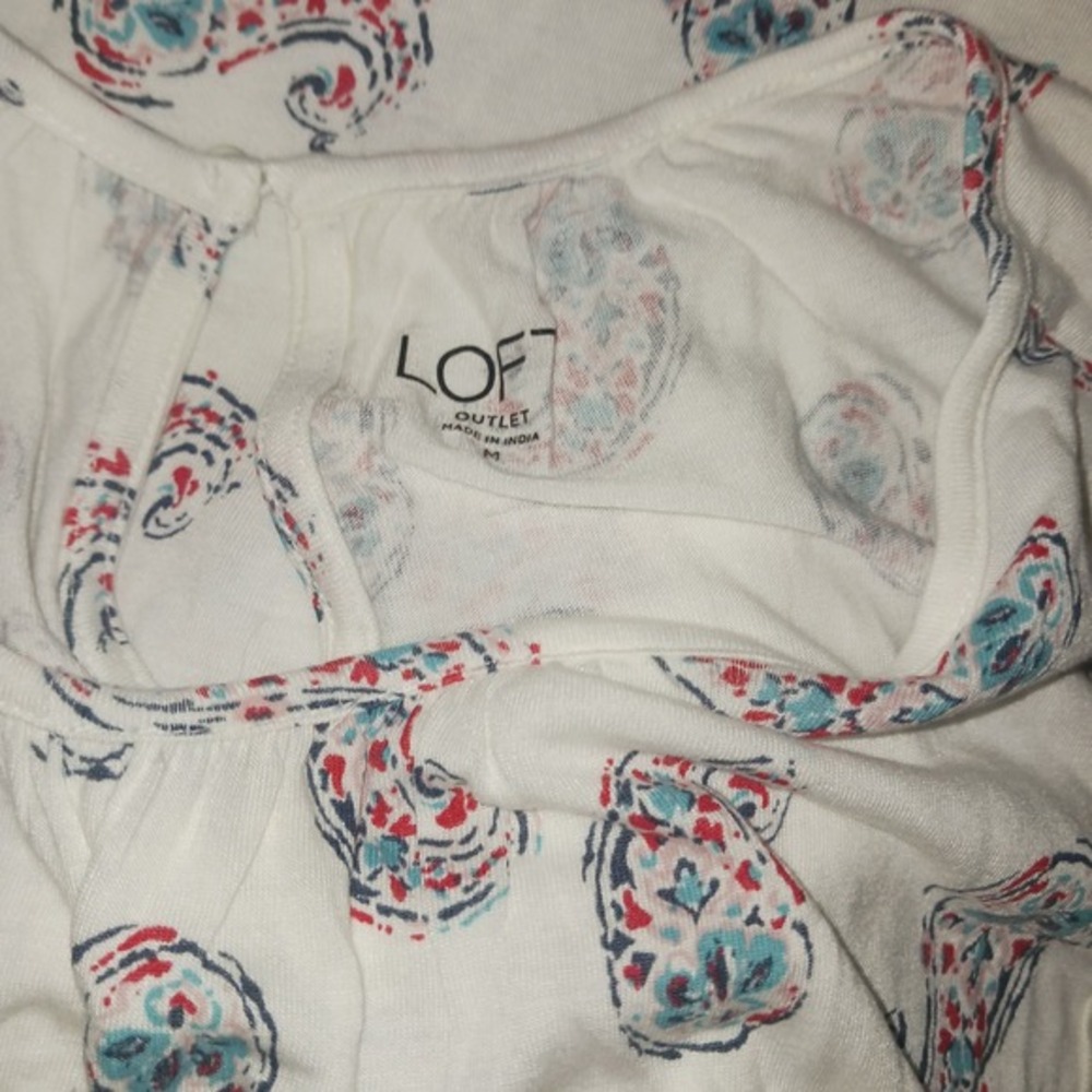 9‎ Loft Tops NWT NWOT Cottagecore Short Sleeve Blouses Med Tunic Tank Tops - Picture 15 of 16